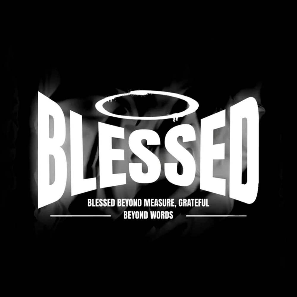 Black 'Blessed' Graphic T-Shirt